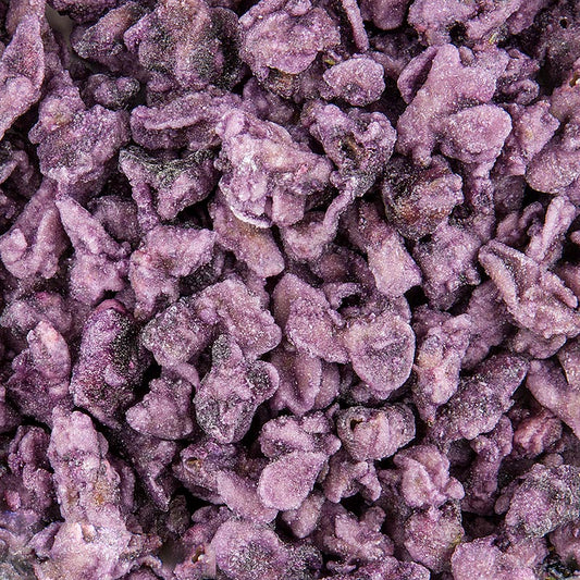 Ægte violblomsterblade, blå-violette, krystalliserede, ca. 2 cm, spiselige, 1 kg