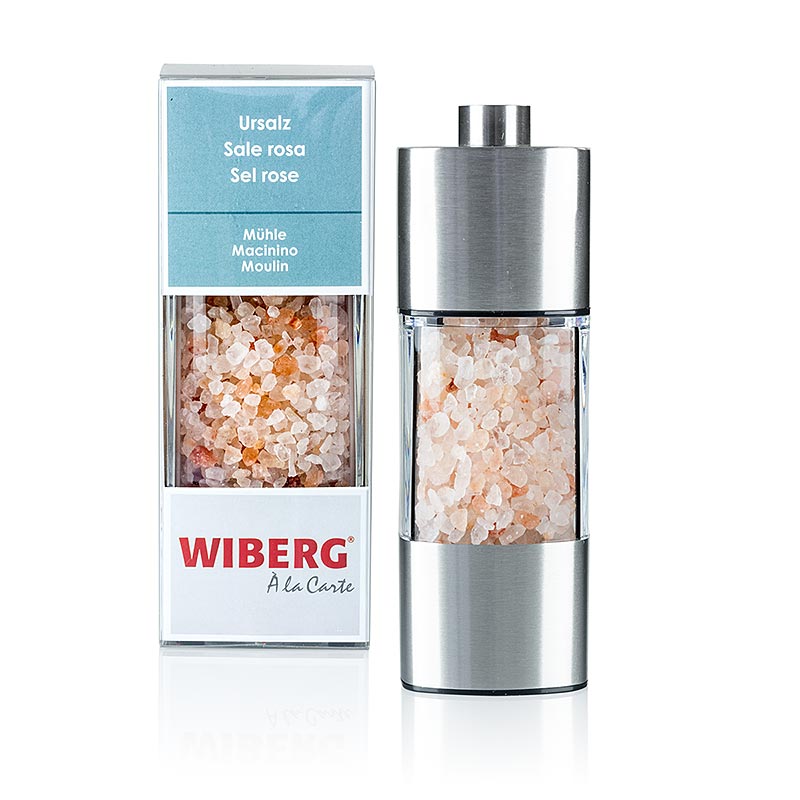 Wiberg kværn med ur-salt, 14 cm keramisk kværn, 140 g