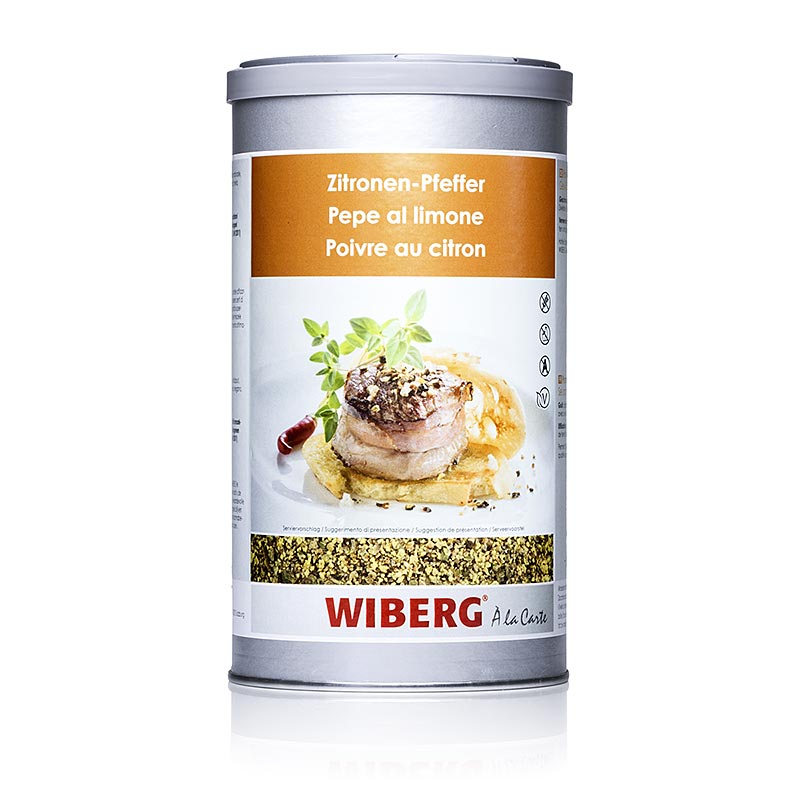 Wiberg citron-peber, krydderiblanding, grov, 750 g