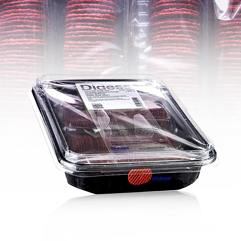 Dekorationsvafler – rødbede, 250 g, 160 stk