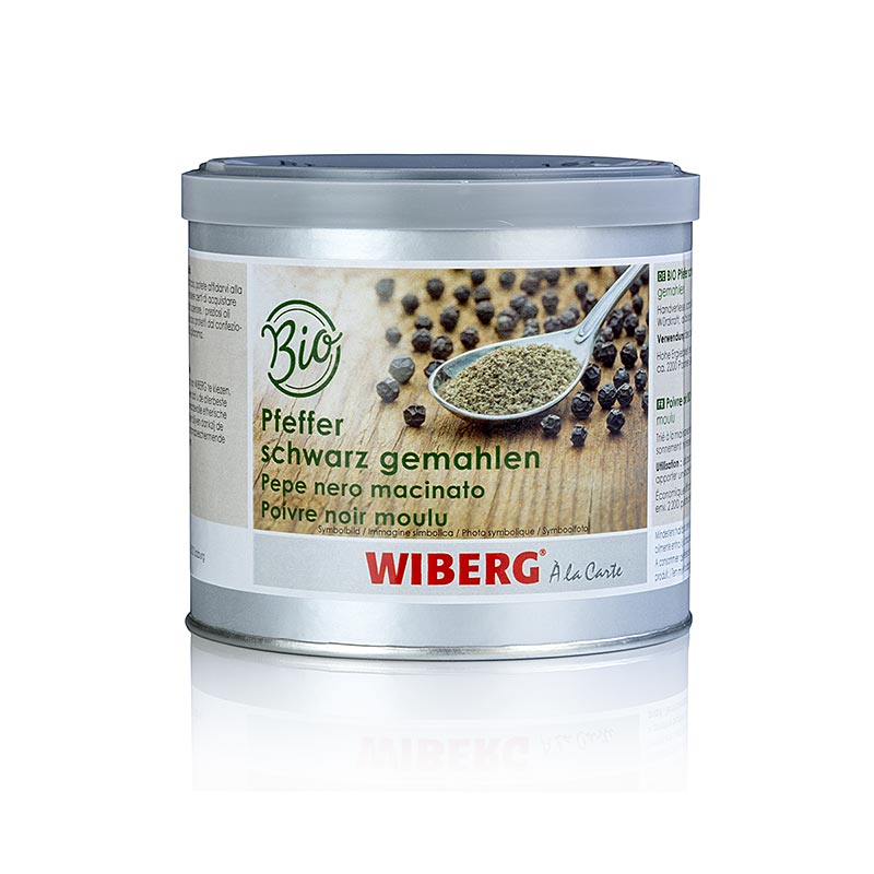 Wiberg ØKOLOGISK peber, sort, malet, 220 g