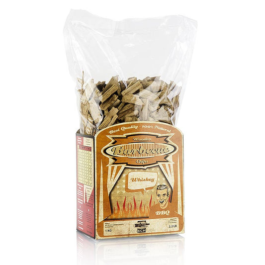 Grill BBQ - røgchips af whisky-egetræ, 1 kg