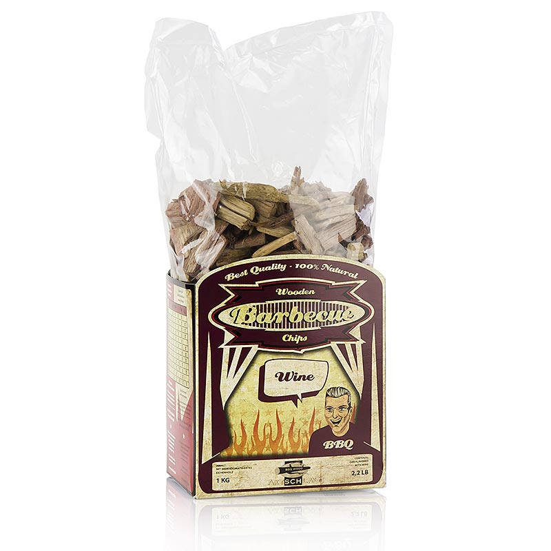 Grill BBQ - Røgchips af rødvins-egetræ, 1 kg