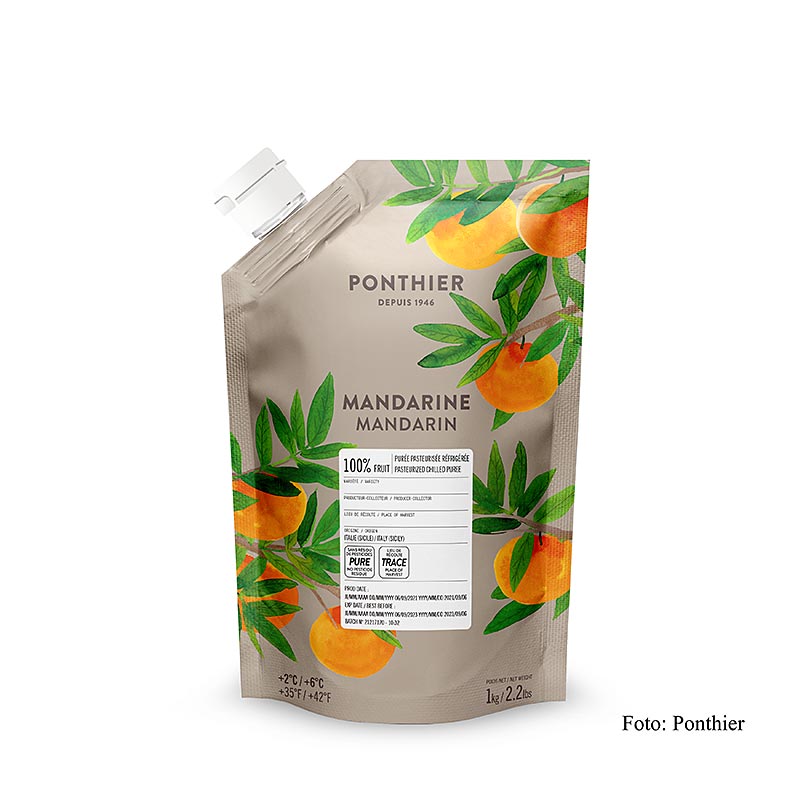Ponthier mandarinpuré, 100 % frugt, 1 kg