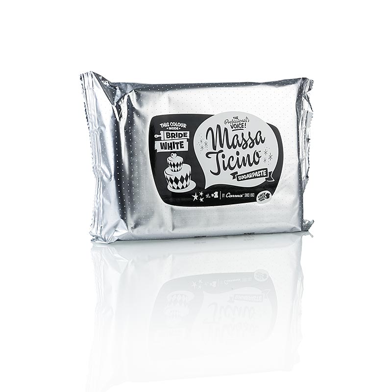 Massa Ticino – kagepyntemasse, Bride White, vegansk, AZO-fri, 1 kg