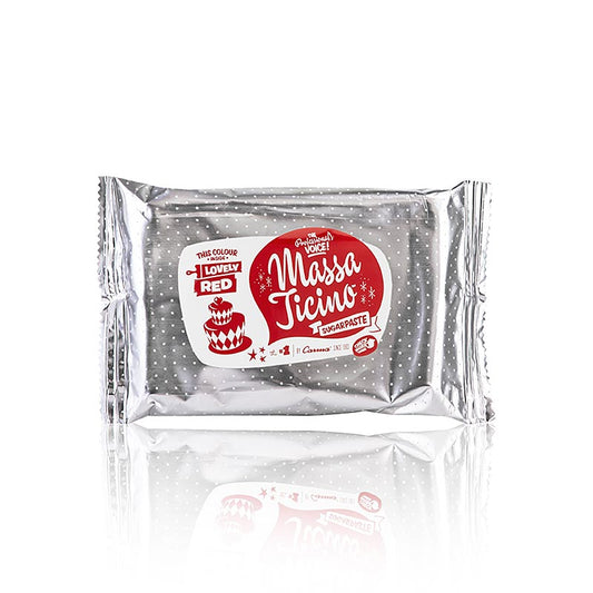 Massa Ticino – kagepyntemasse, Lovely Red, vegansk, AZO-fri, 250 g