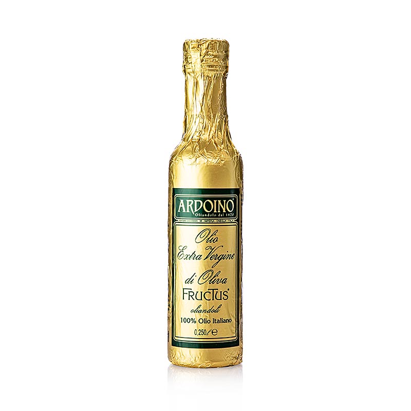 Ekstra jomfruolivenolie, Ardoino "Fructus", ufiltreret, i guldfolie, 250 ml