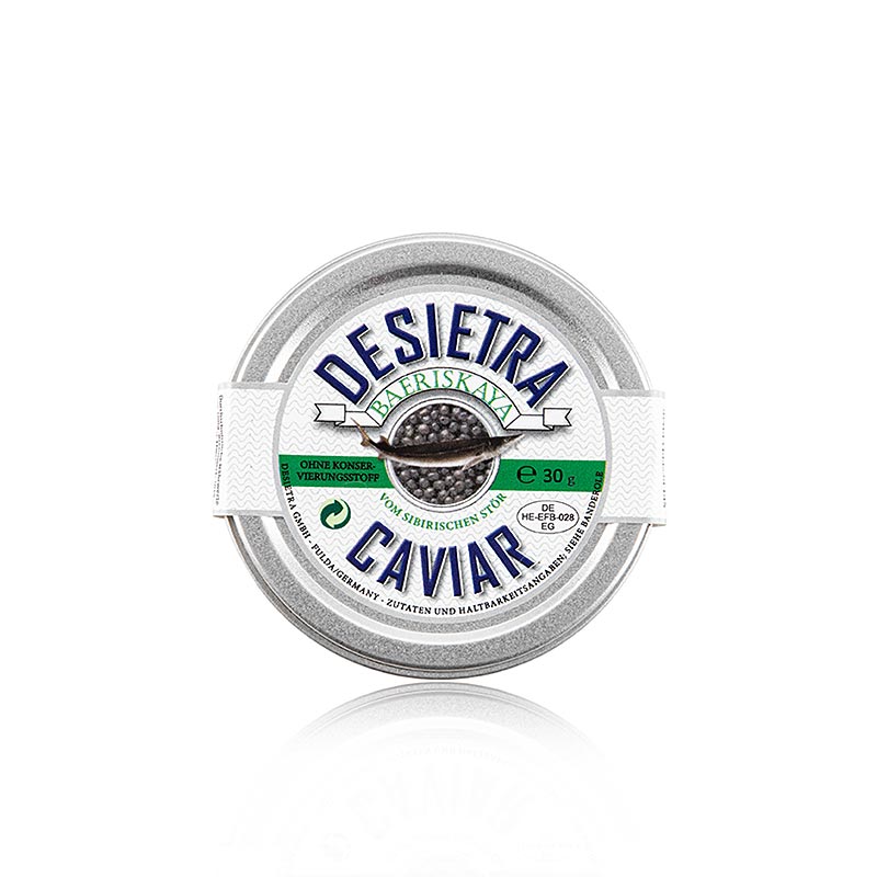 Desietra Baeriskaya kaviar (baerii), akvakultur, uden konserveringsmidler, 30 g