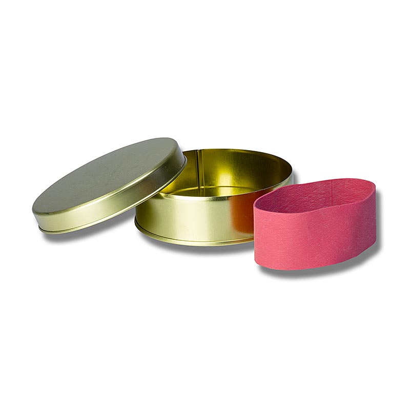 Kaviarbeholder – guld, uden tryk, med lukningsgummi, til 250 g kaviar, 1 stk