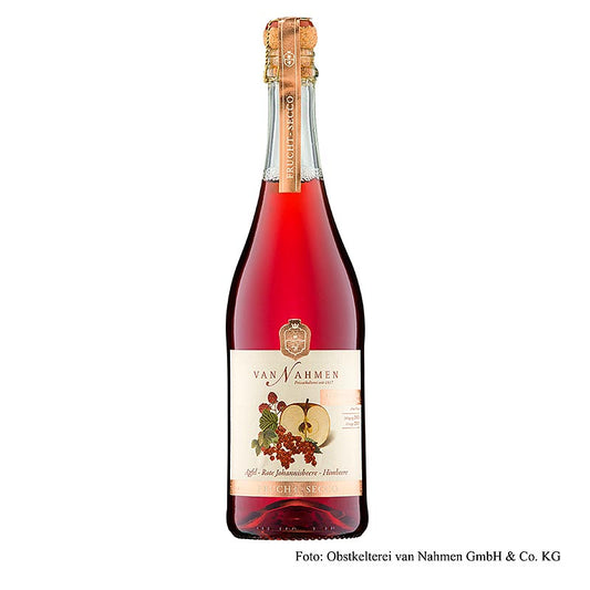 Van Nahmen æble-rødbær-hindbær frugtsekt, alkoholfri, 750 ml