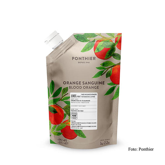 Puré – Blodappelsin, Orange sanguine, 100 % frugt, 1 kg