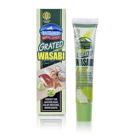 Wasabi - Grøn peberrodspasta, finkornet, med 1,6 % wasabi, normal styrke, 43 g