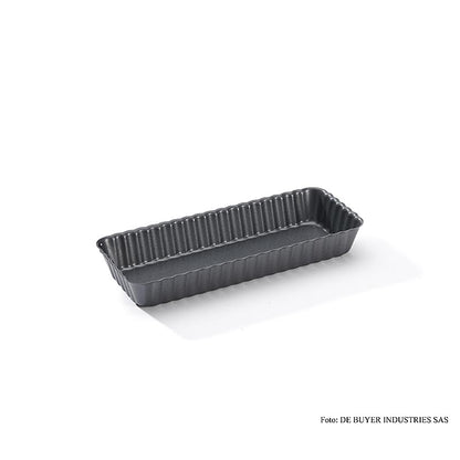 deBUYER tærteform, rektangulær, 20x8 cm, med aftagelig bund, 1 stk.