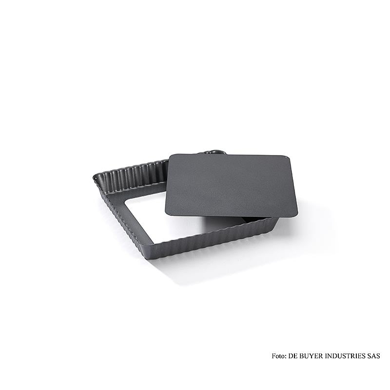 deBUYER Tærteform, firkantet, ø18 cm, med aftagelig bund, 1 stk