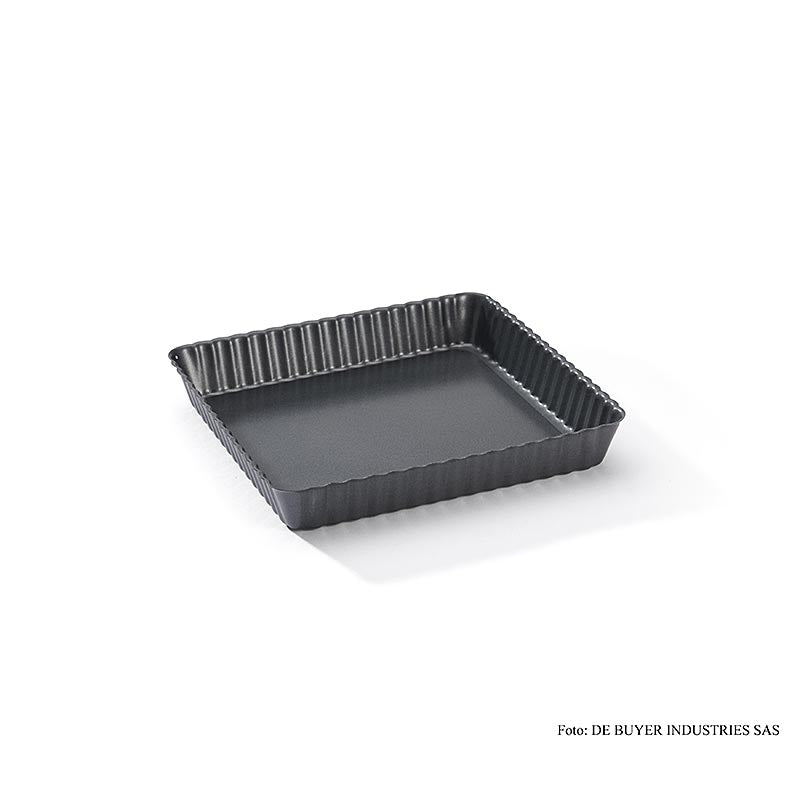 deBUYER Tærteform, firkantet, ø18 cm, med aftagelig bund, 1 stk