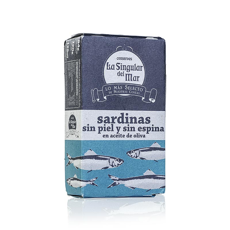 Sardiner, i olivenolie, uden skind og ben, Spanien, 120 g