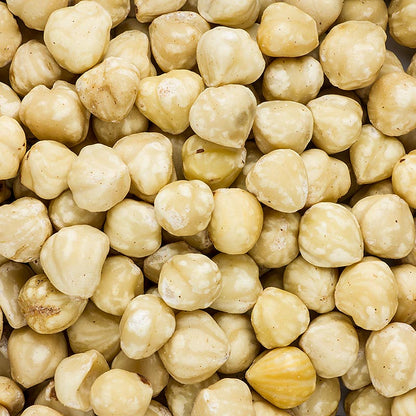 Hasselnødder, hele, blancherede, 500 g