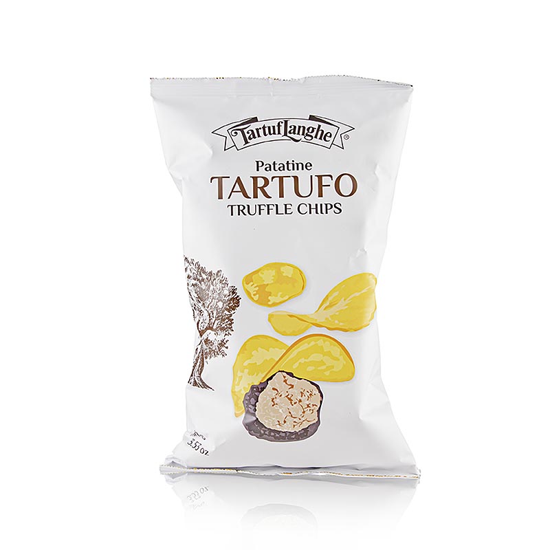 Tartuflanghe trøffelchips, kartoffelchips med sommertrøffel (tuber aestivum), 100 g