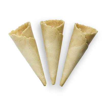 Mini-horn Basic, neutral, ø 2,5x7,5 cm, med vaffelholder, 1,2 kg, 286 stk