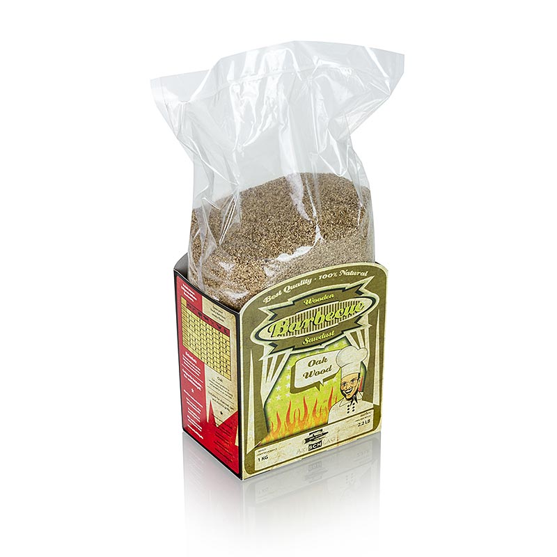 Grill BBQ - røget mel af egetræ (Oak), 1 kg