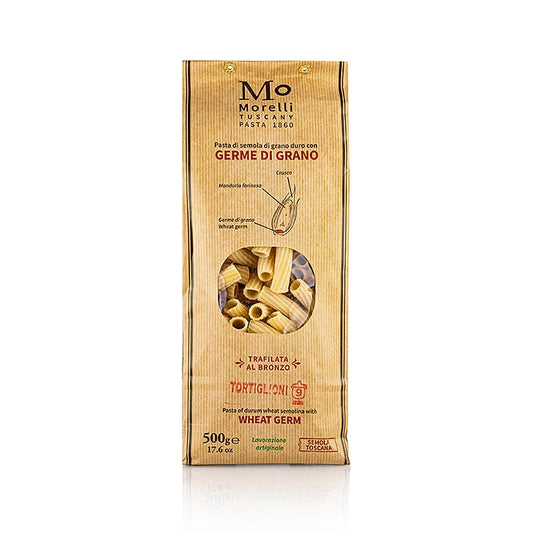Morelli 1860 Tortiglioni, Germe di Grano, med hvedekim, 500 g