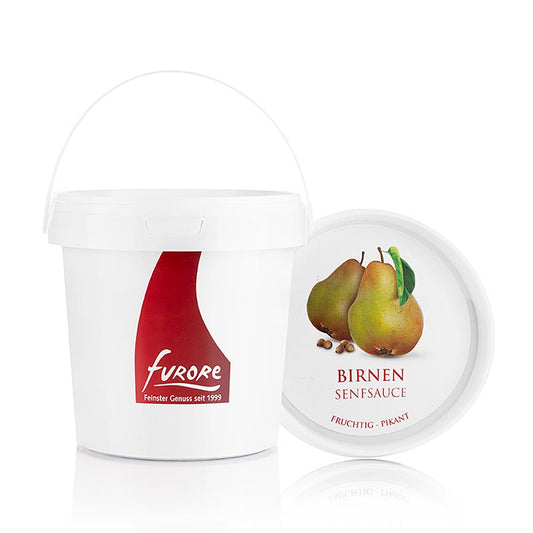 Furore - Pære-sennepssauce, med stykker, 1,3 kg