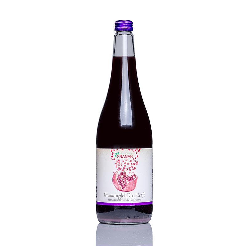 Granatæblejuice, presset af kerner, Granar, 1 l