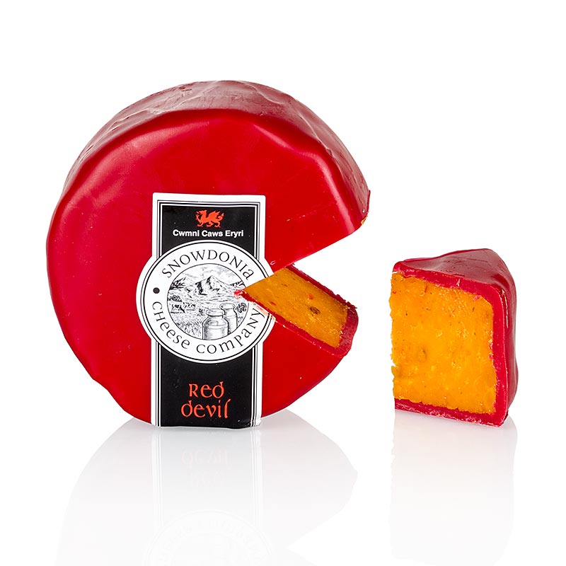 Snowdonia - Red Devil, Leicester-ost med peber og chili, rødt voks, 200 g