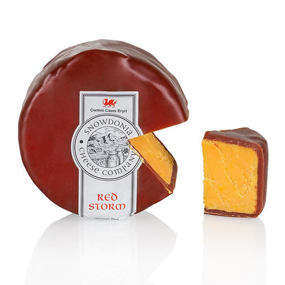 Snowdonia - Red Storm, modnet Leicester-ost, mørkerød voks, 200 g