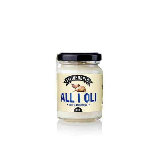Allioli – hvidløgscreme, med vegetabilsk olie, Feliubadalo, 95 g