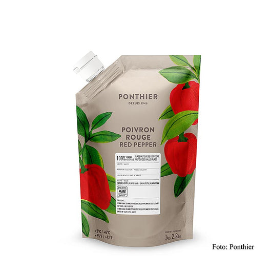Puré – rød peberfrugt, 100 % grøntsager, usødet, 1 kg