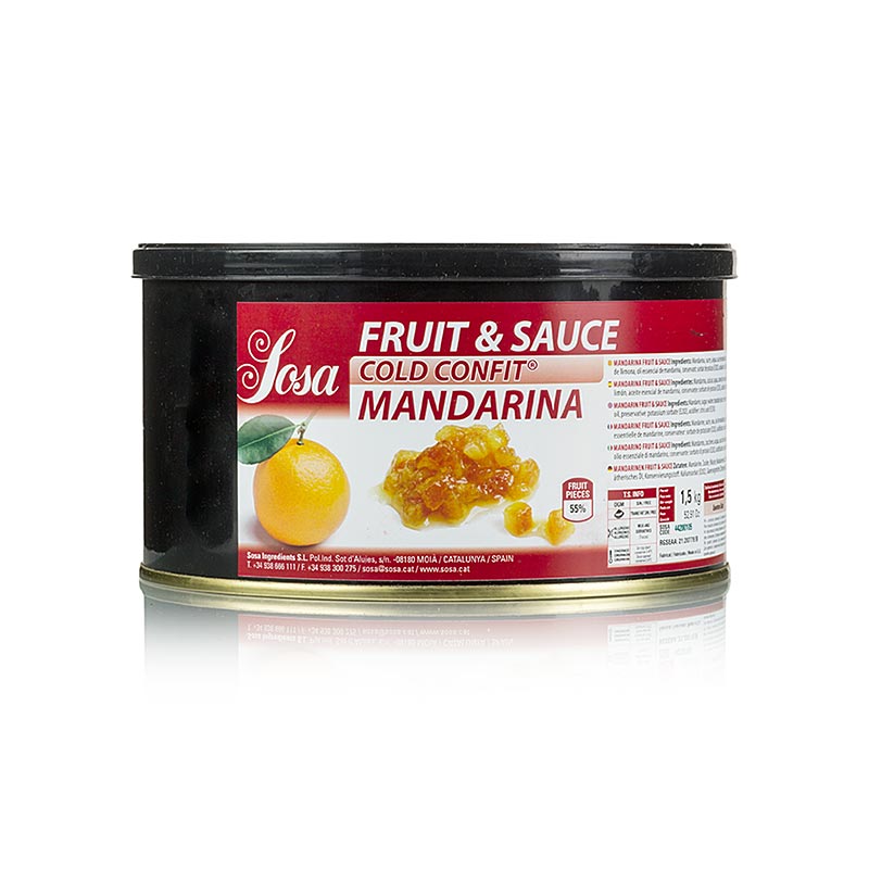 Sosa Cold Confit - Mandarin, frugt & sauce, med skal (37243), 1,5 kg