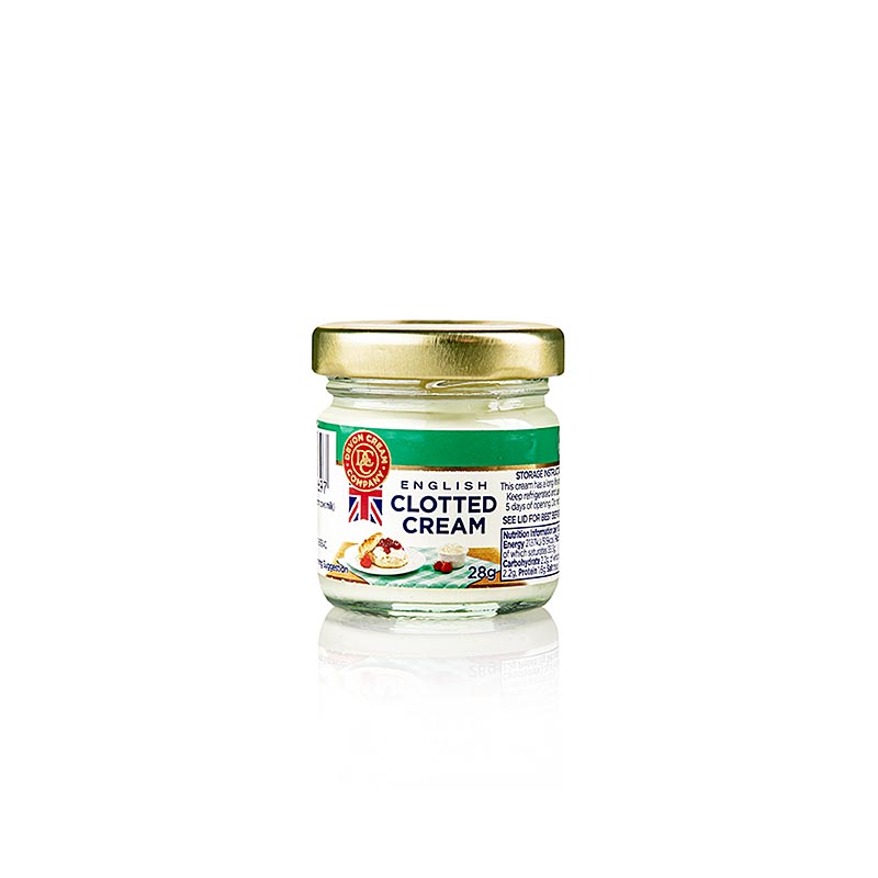 Engelsk clotted cream, fast flødecreme, 56 % fedt, 28 g