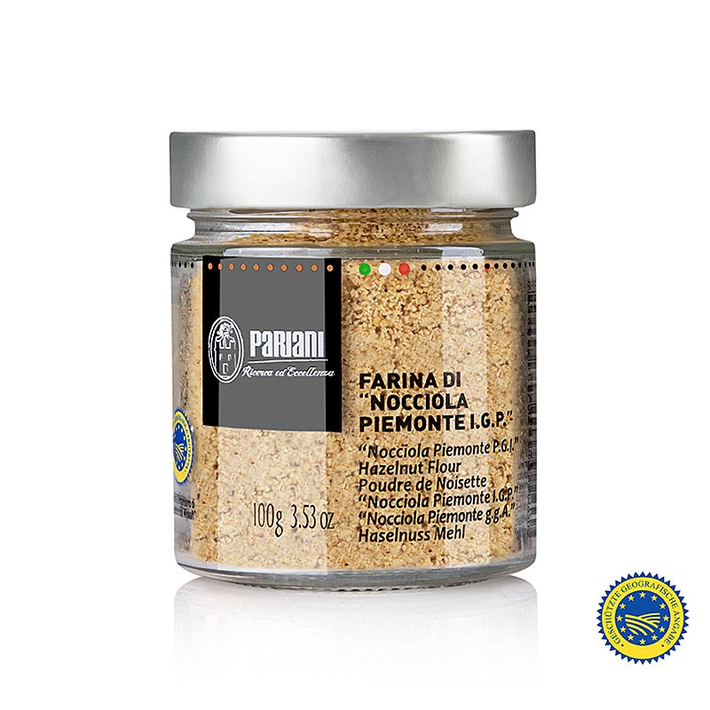 Hasselnøddegryn (hasselnøddemel), 100 % piemontesiske hasselnødder BGA, Pariani, 100 g