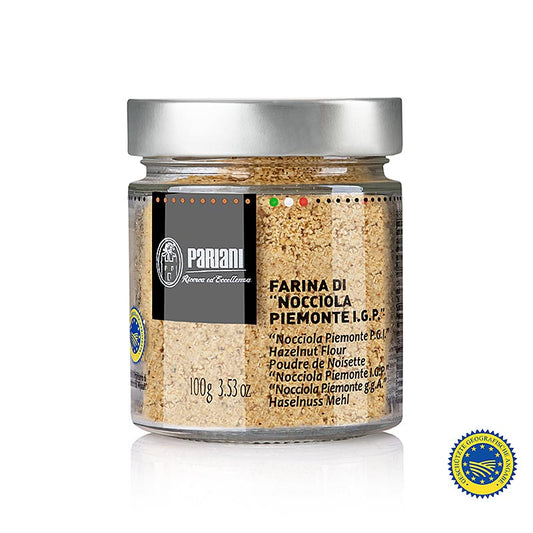 Hasselnøddegryn (hasselnøddemel), 100 % piemontesiske hasselnødder BGA, Pariani, 100 g