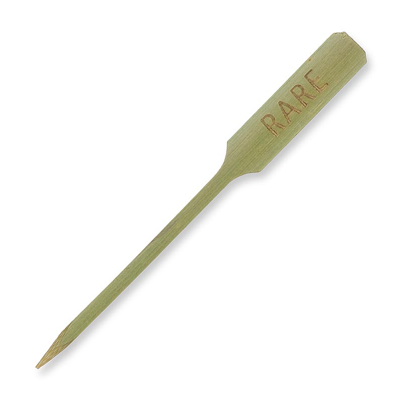 Bambusspyd, med bladende, med påskriften "Rare", 9 cm, 100 stk