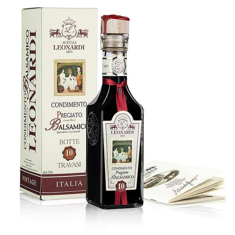 Leonardi - Condiment Balsamico, Pregiato, 10 år, 250 ml