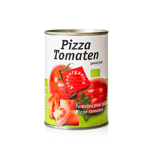 Tomater i stykker, grønne, økologiske, BIO, 400 g