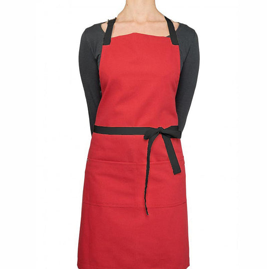 Forklæde Red & Noir (rød/sort), 86 cm, fairtrade, Kaya & Kato, 1 stk.