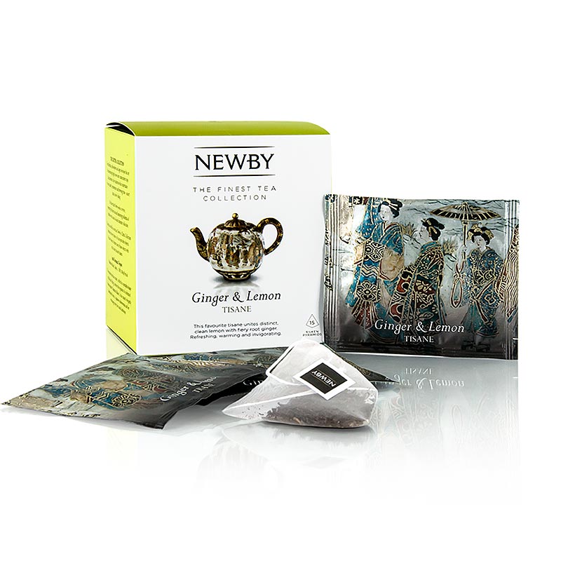 Newby Tea Ginger & Lemon, infusion, urtete, 37,5 g, 15 stk