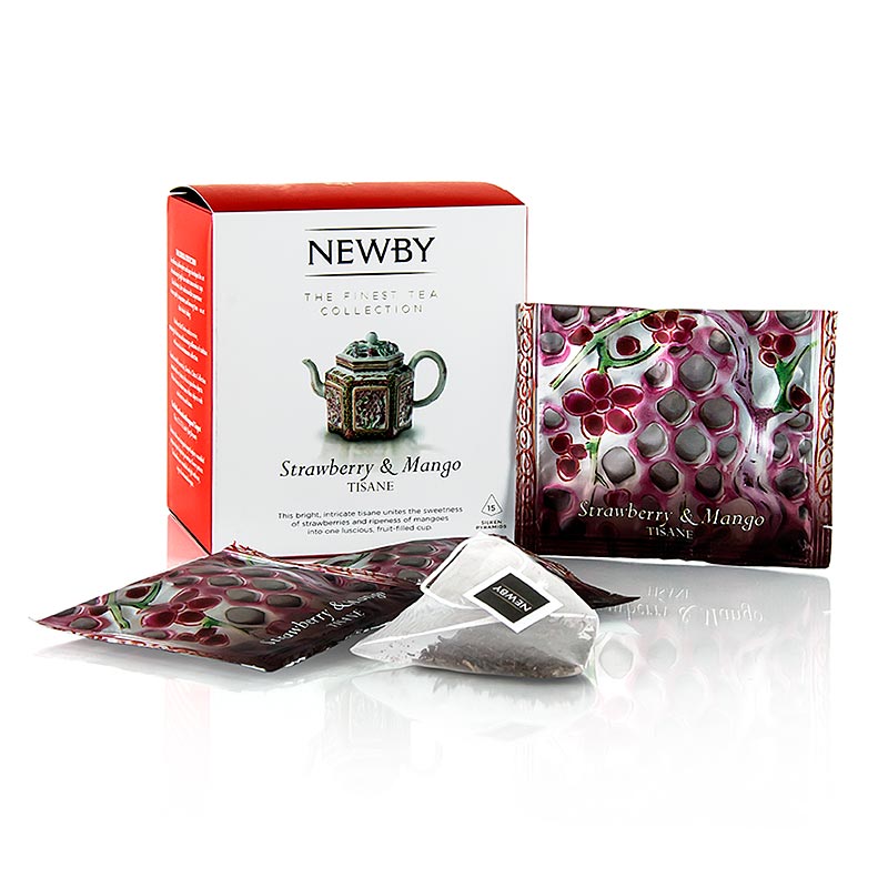 Newby Tea Strawberry & Mango, urtete, frugtte, 60 g, 15 stk