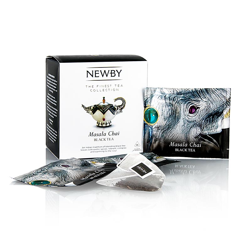 Newby Tea Masala Chai, sort te, 37,5 g, 15 stk