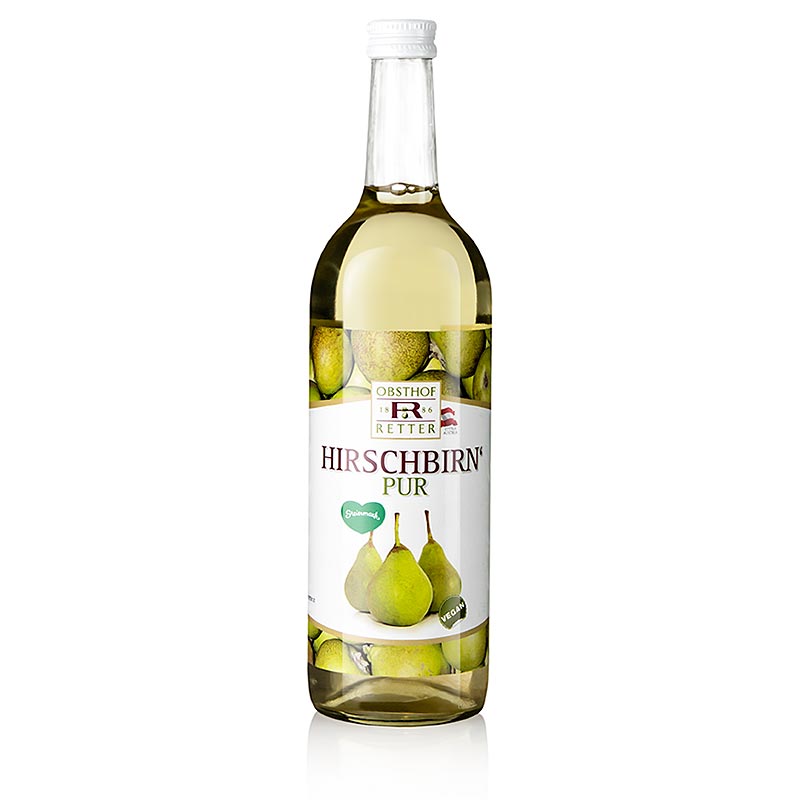 Hirschbirnensaft, 100 % friskpresset saft, Obsthof Retter, 750 ml