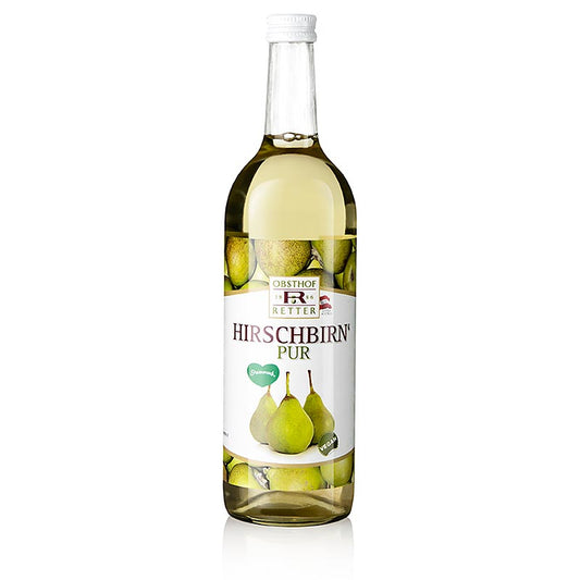 Hirschbirnensaft, 100 % friskpresset saft, Obsthof Retter, 750 ml