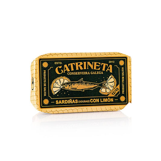 Sardiner, hele, i olivenolie og citron, sardina ao limón, 115 g