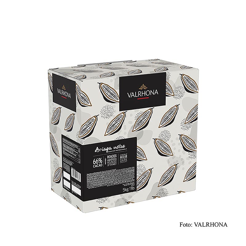 Valrhona Ariaga Noire, mørk couverture, callets, 66 % kakao, 5 kg