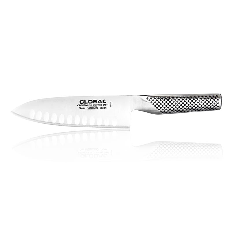 Global G-64 / G-84 Santoku-kniv med skærekant, 16 cm, 1 stk.