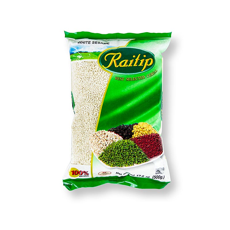 Sesamfrø, afskallede, hvide, 500 g