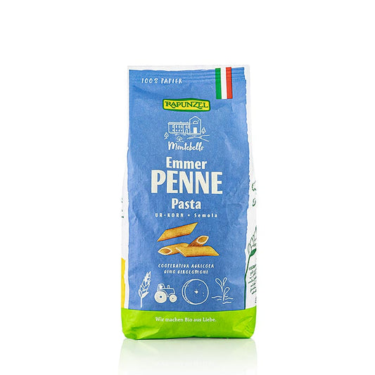 Rapunzel, emmer-pasta – penne, semola, økologisk, 500 g