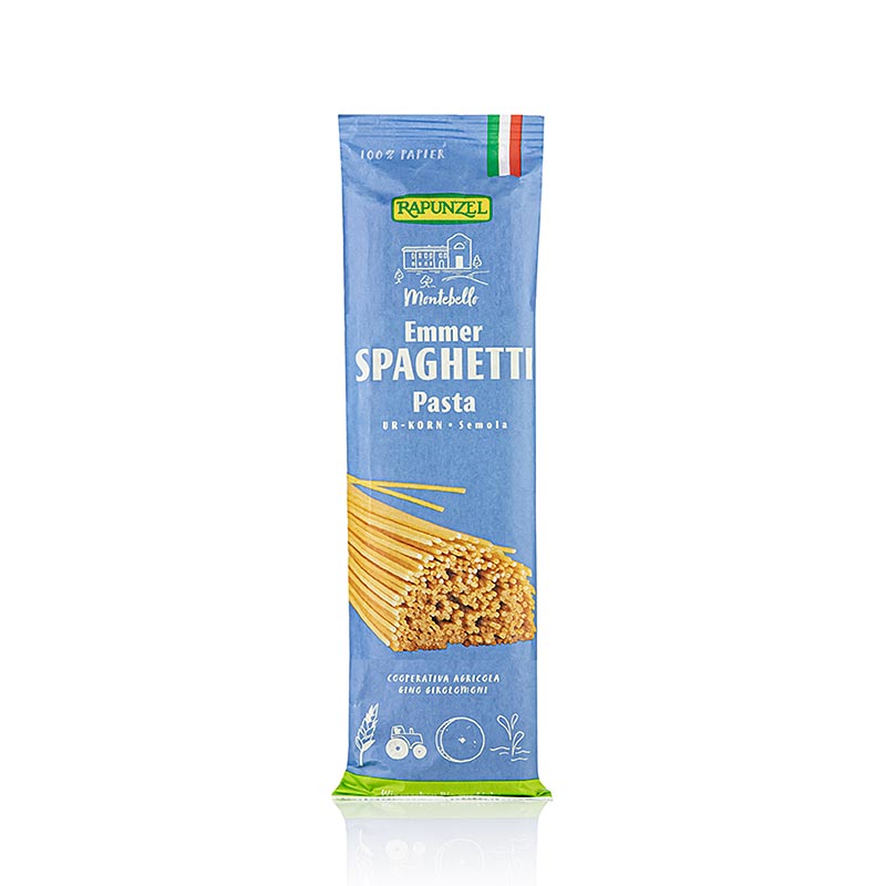 Rapunzel, emmer-pasta – spaghetti, semola, økologisk, 500 g
